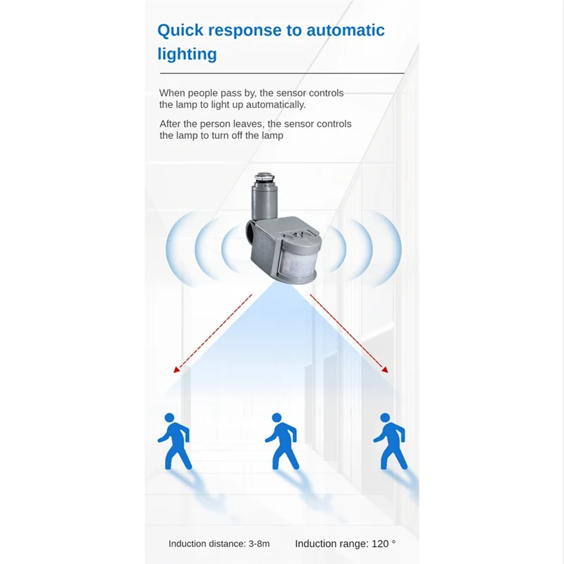 110VPIR детектор движения автоматический инфракрасный настенный таймер уличный светодиодный датчик движения выключатель света