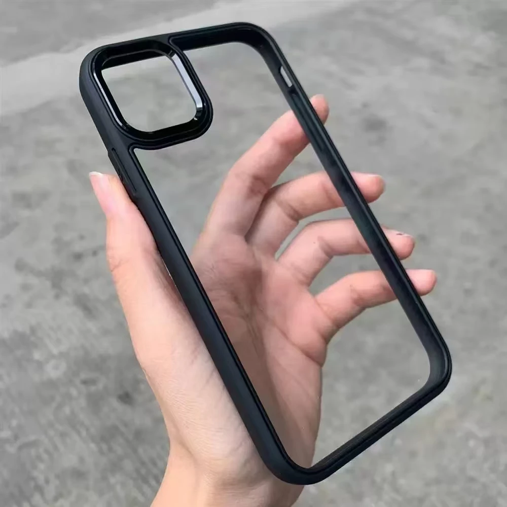 حافظة هاتف ماكروبورس لهاتف آيفون 17 AIR 16 PLUS 15 14 13 12 11 7 8 XR PRO XS MAX غطاء صلب بسيط مضاد للسقوط والغبار