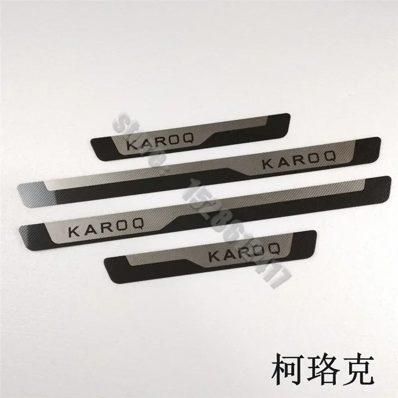 

Auto Accessories Door Sill Strip For Skoda KAROQ 2017-2022 Stainless Steel Scuff Plate Peda Pedal Cover Car Styling Stickers