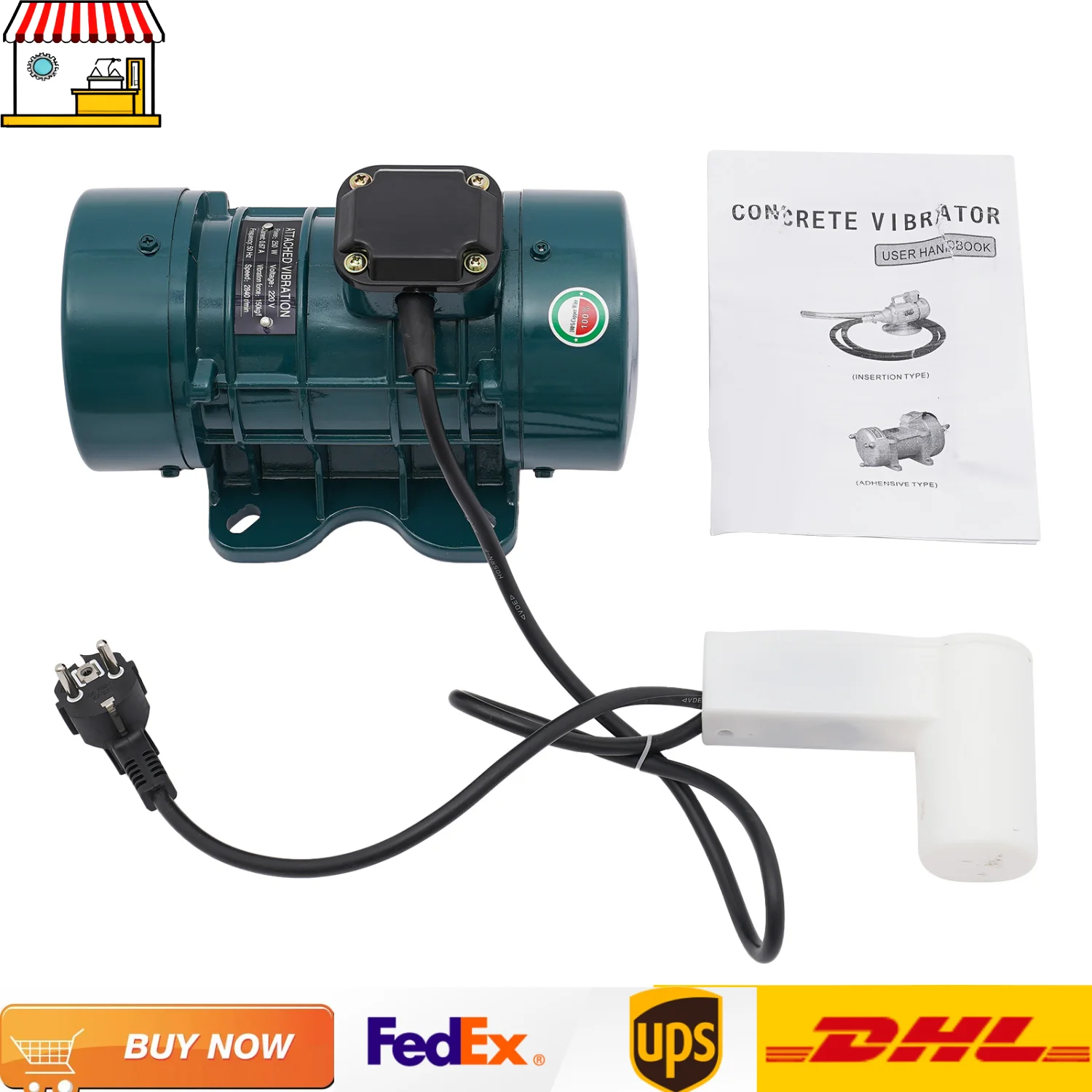 محرك اهتزاز الخرسانة الكهربائي 2840 دورة في الدقيقة 250 وات |   محرك اهتزاز اهتزاز 220 فولت