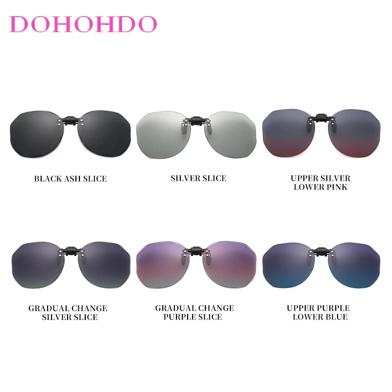 Vintage Brand Designer Anti-Glare Clip-On Sunglasses Women Polarized Photochromic Lenses Eyewear Men Driving Goggles UV400 Gafas