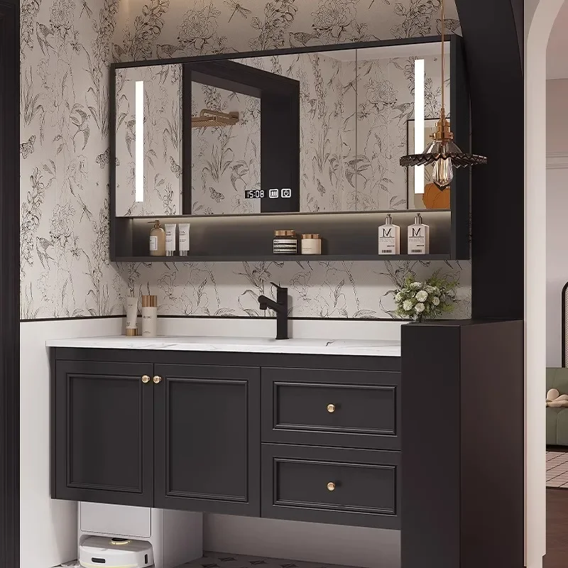 Bathroom Cabinet Storage Filing Cabinets Furniture Luxury Sink Base Drawer Towel Corner Wc Sinks Multifunction Home Locker Floor