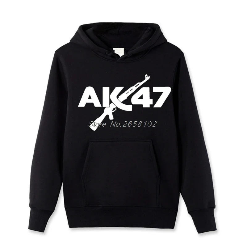 

Fashion New Cotton Hoody AK47 Gun Print Men's Hoodie Spring Autumn Casual