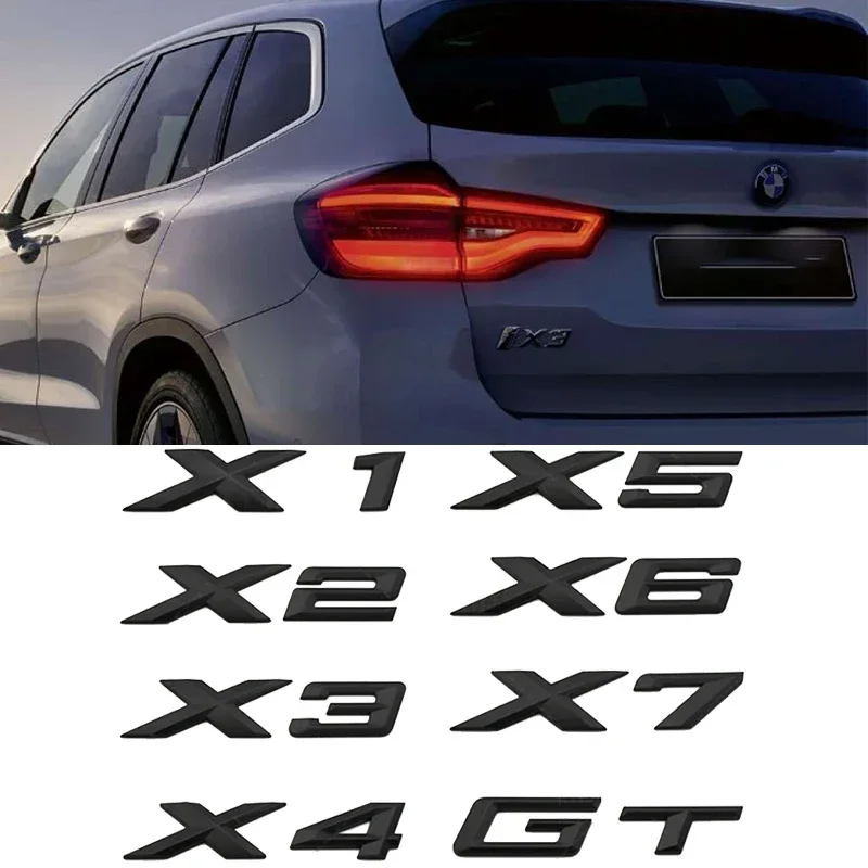 

ABS значок с надписью на багажник, авто наклейки на заднюю дверь для BMW X серии X6 X7 GT X1 X2 X3 X4 X5, аксессуары