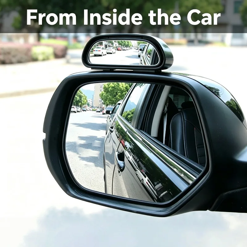 Car Rearview Auxiliary Mirror Adjustable Wide Angle Blind Spot Mirror Automobile Rear View Mirror Parking Safety Accessories