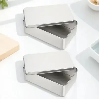 

2Pcs Tiramisu Packaging Boxes Wear-Resistant Tinplate Cookie Boxes Baking Snack Containers Multi-Purpose Storage