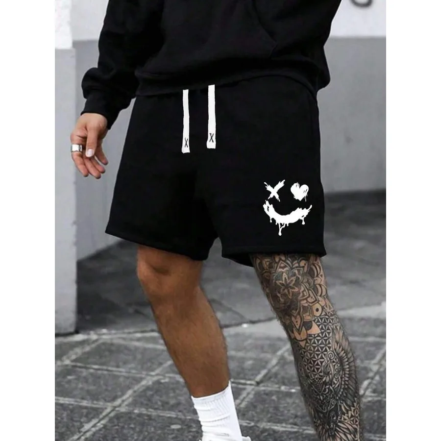 

Мужские шорты Manfinity LEGND свободного кроя с мультяшным принтом и завязками на талии, в стиле Emo, для выхода на улицу, уличные шорты с графическим принтом