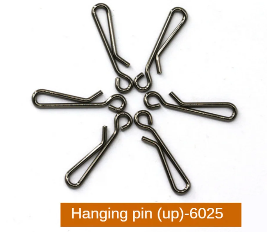 50pcs Hanging Snap Tackle Connector Stainless Steel Fishing Accessories Lure Line Hook Fish Carp Tool Pin Fishing Gear Tackle