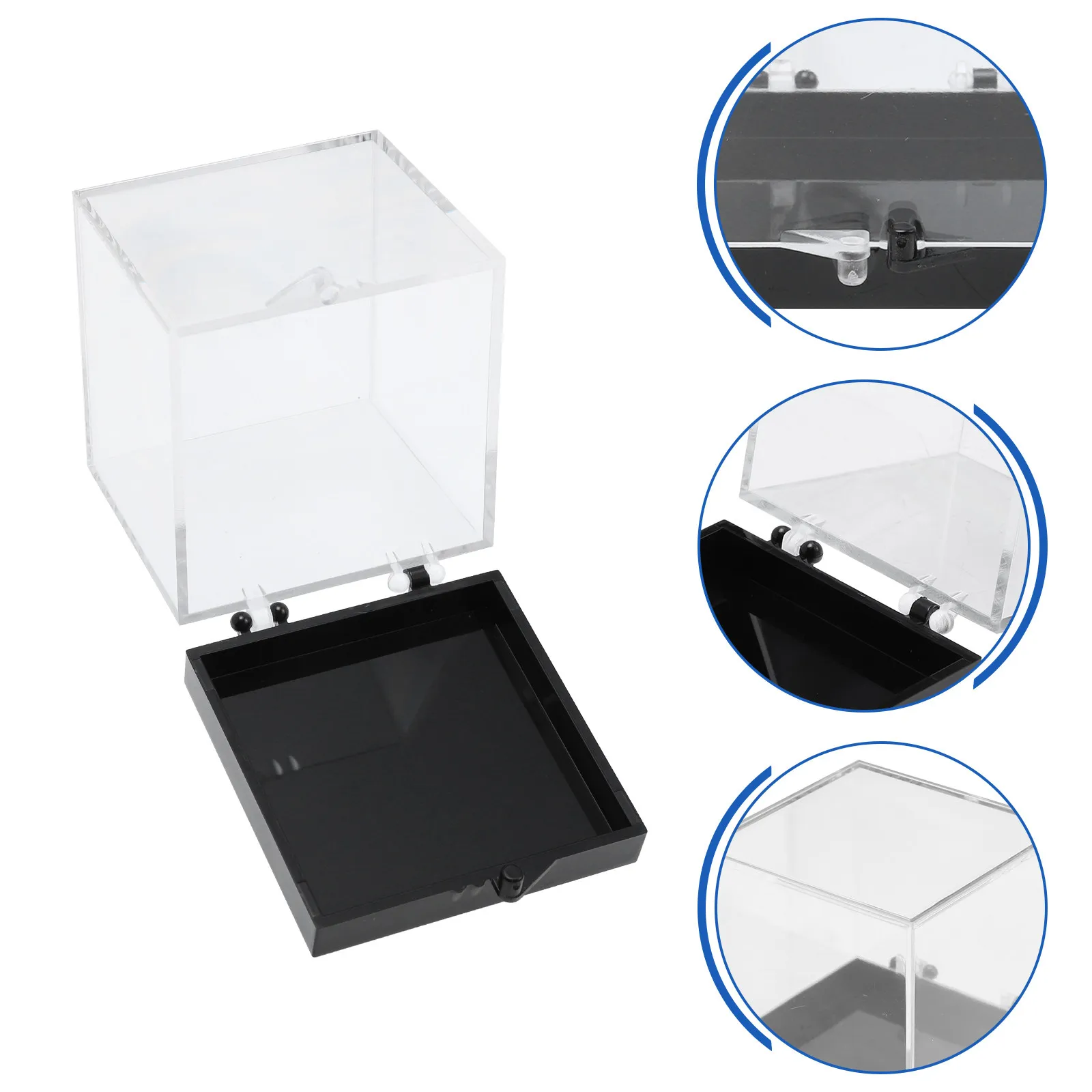 

8Pcs Square Transparent Plastic Storage Box for Mineral Specimen Display Organizing and Laboratory Teaching Supplies Specimen