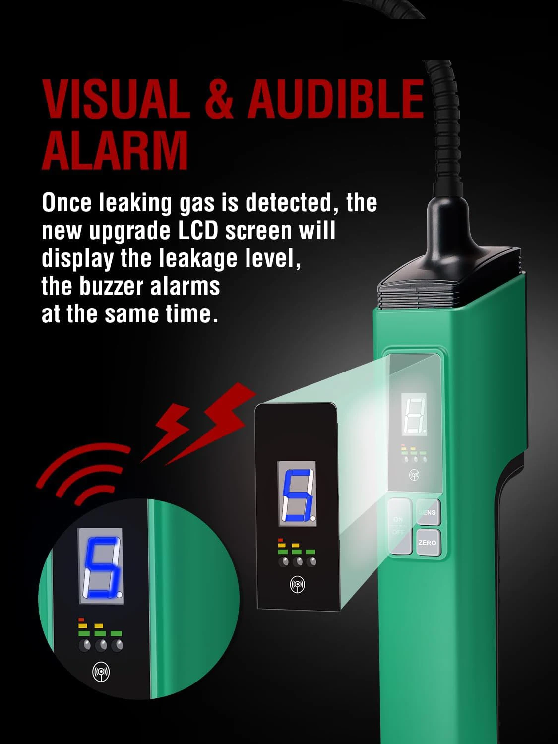 冷媒リークディテクタ ハロゲンリークディテクタ フロンガスリークテスター HVAC エアコン R22 R410A R134A R1234YF CFC HCFC H