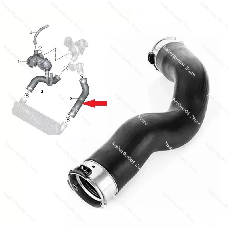 

11618513851 Автомобильный шланг интеркулера турбокомпреда для BMW 1 2 3 4 серии X3 F20 F21 F22 F31 F25 Шланг воздухозаборника заряда