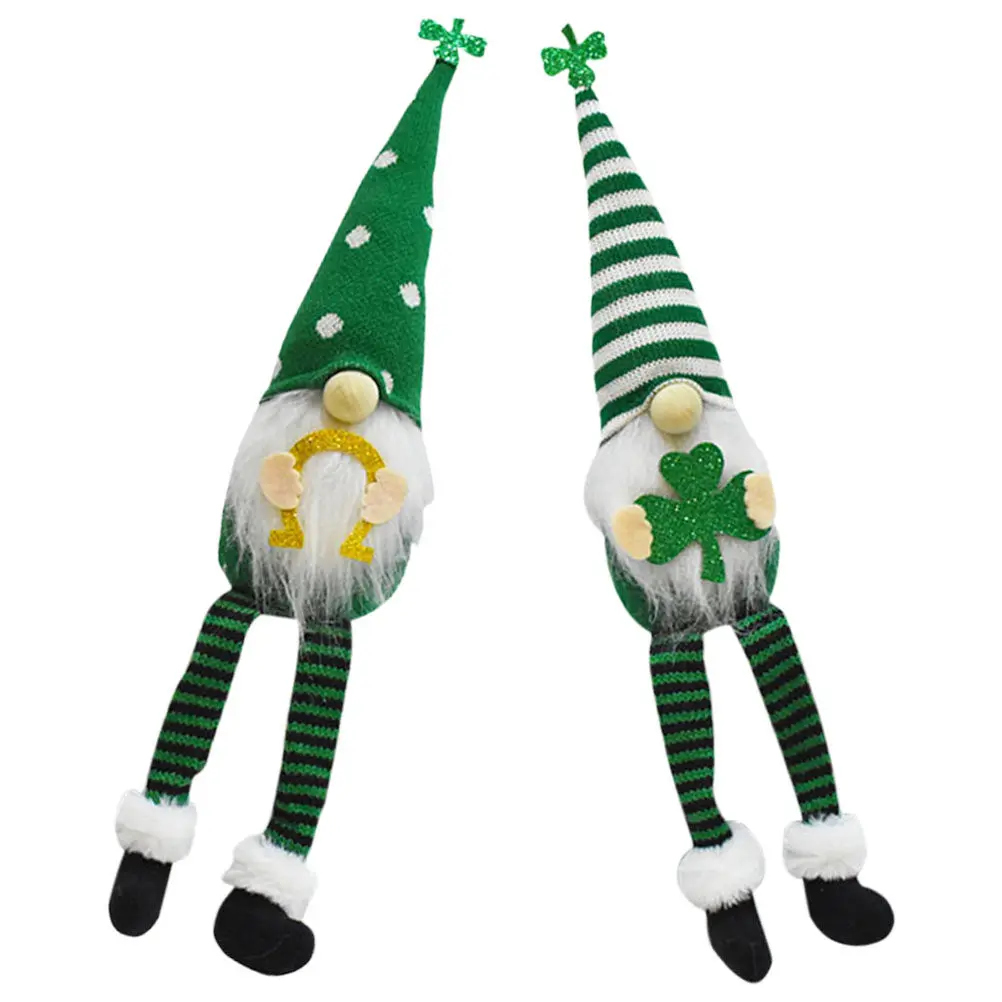 

2 шт. Декорации в виде гномов ко Дню Святого Патрика, тканевые украшения в виде карликов, настольные украшения для дома, декор для праздников и вечеринок