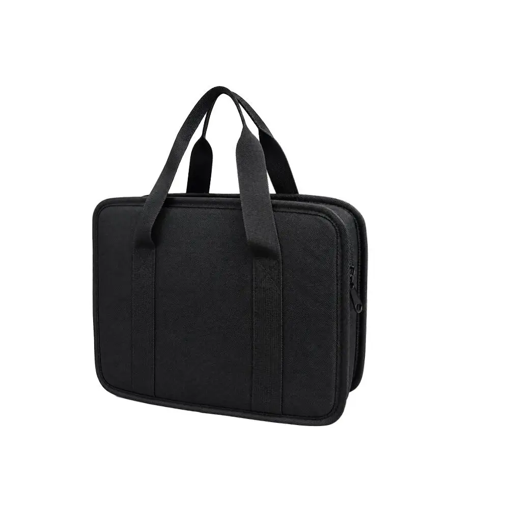 Black canvas tool organizer bag compatible with For impact wrenches and For cordless drills with secure closures