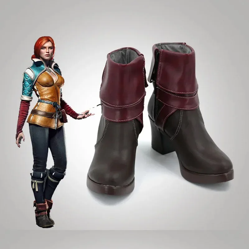 Wild Hunt Triss Aprigold Costume Cosplay Gioco Scarpe Cosplay Halloween Gdk-image