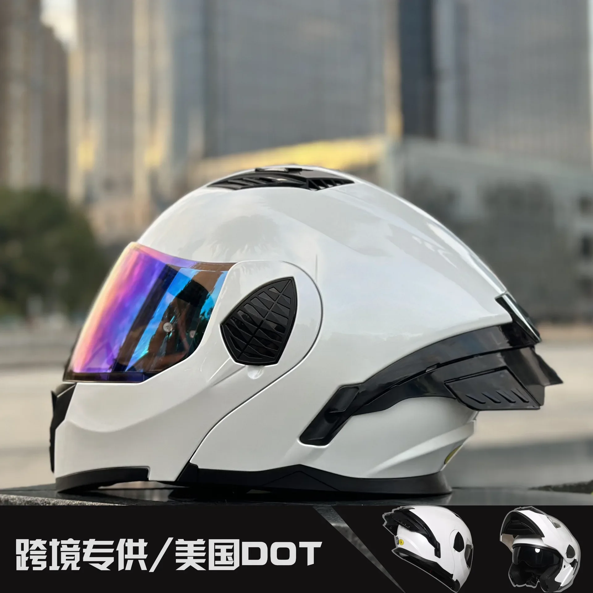 motorbike helmet  motorcycle accessories Men's and women's winter double-lens uncovered helmet for all seasons