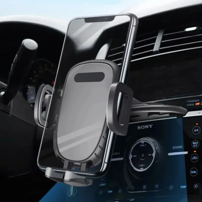 

Универсальный автомобильный слот для компакт-дисков, подставка для телефона, автомобильный держатель для телефона с одним касанием, поддержка мобильного телефона для iPhone Pro Max Samsung Xiaomi