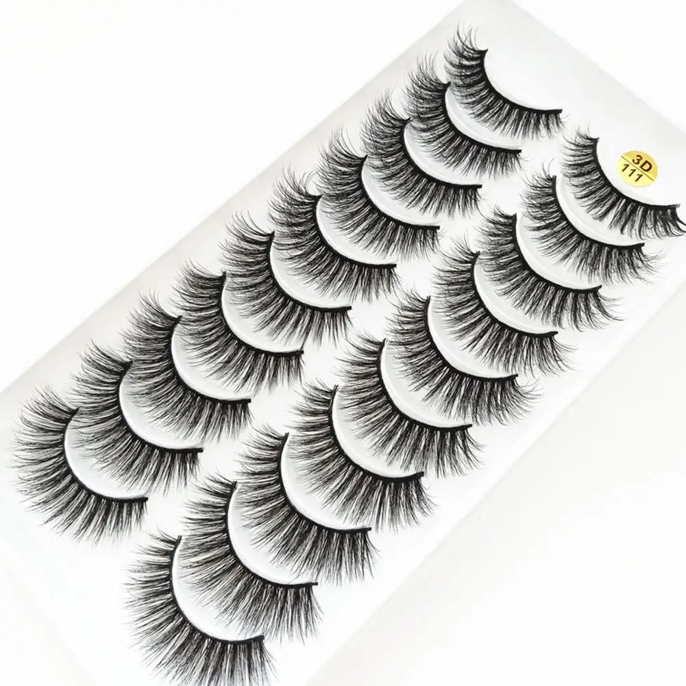 10 pares de pestañas postizas de diseño rizado Ultra Natural 3D maquillaje pestañas postizas pestañas postizas maquillaje herramientas de belleza