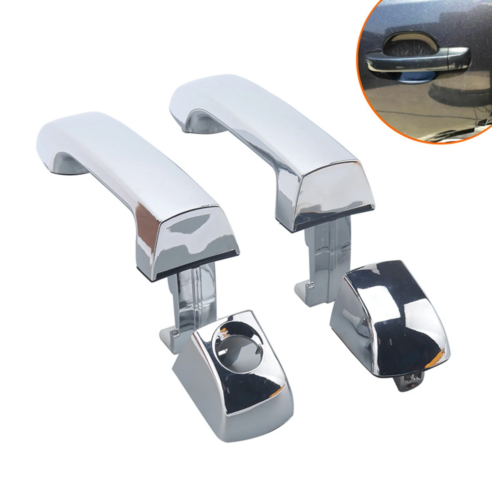 2PCS Chrome Exterior Outside Front Door Handle for Hyundai Veracruz 2007-2012 826513J010 82651-3J010