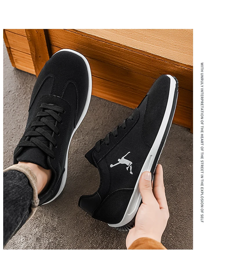 Herrenschuhe, trendige Frühlings- und Herbstschuhe, neue Modelle für den internationalen Markt, weiße, schwarze und rote Sneaker, atmungsaktive Herren-Freizeitschuhe mit weicher Sohle und niedrigem Schaft, vielseitig einsetzbar. – Detail 16