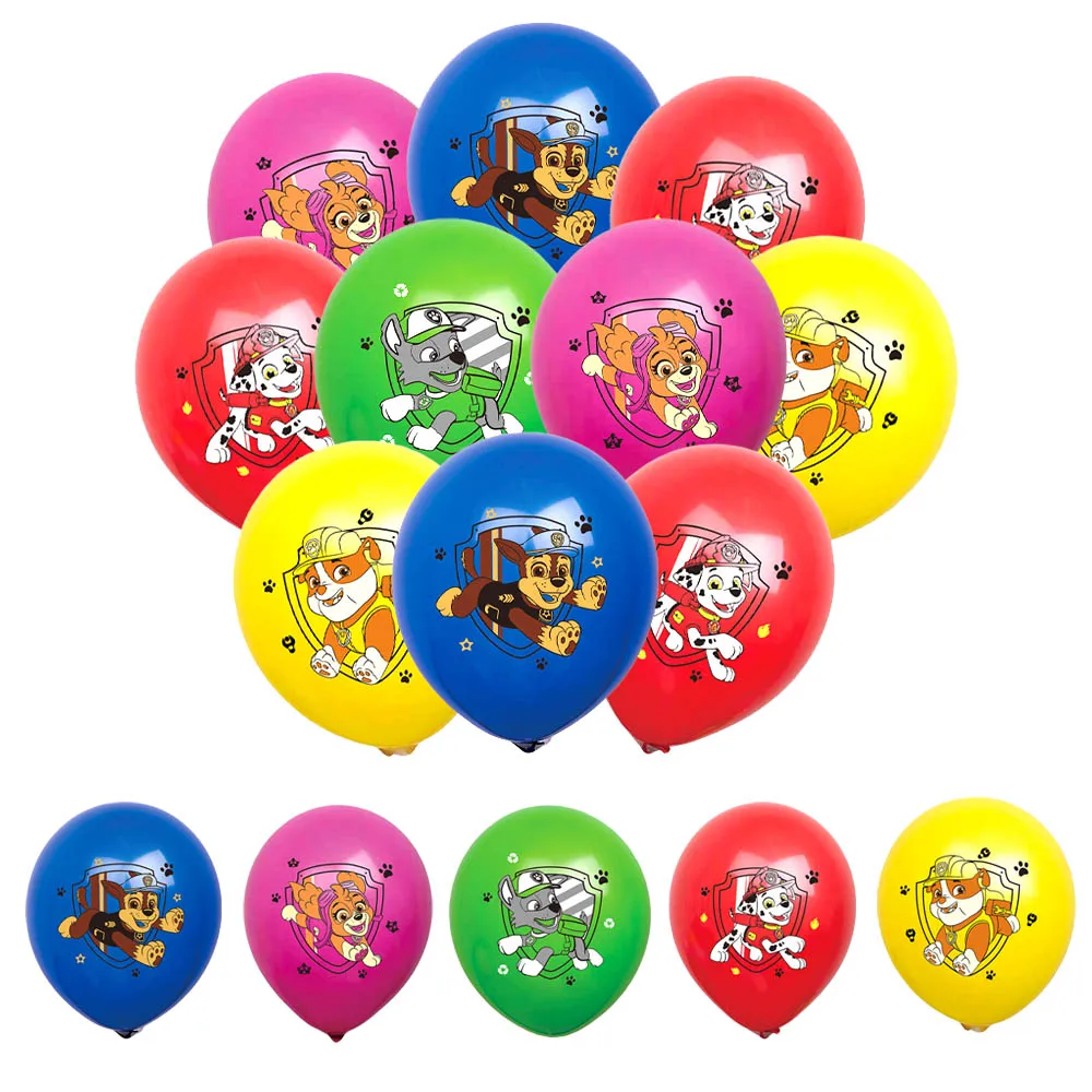 10-teiliges Paw Patrol Latex-Ballon-Set Partyzubehör für Jungen und Mädchen Geburtstagsfeier Babyparty Dekorationen Kinderspielzeug Klassisches Spielzeug