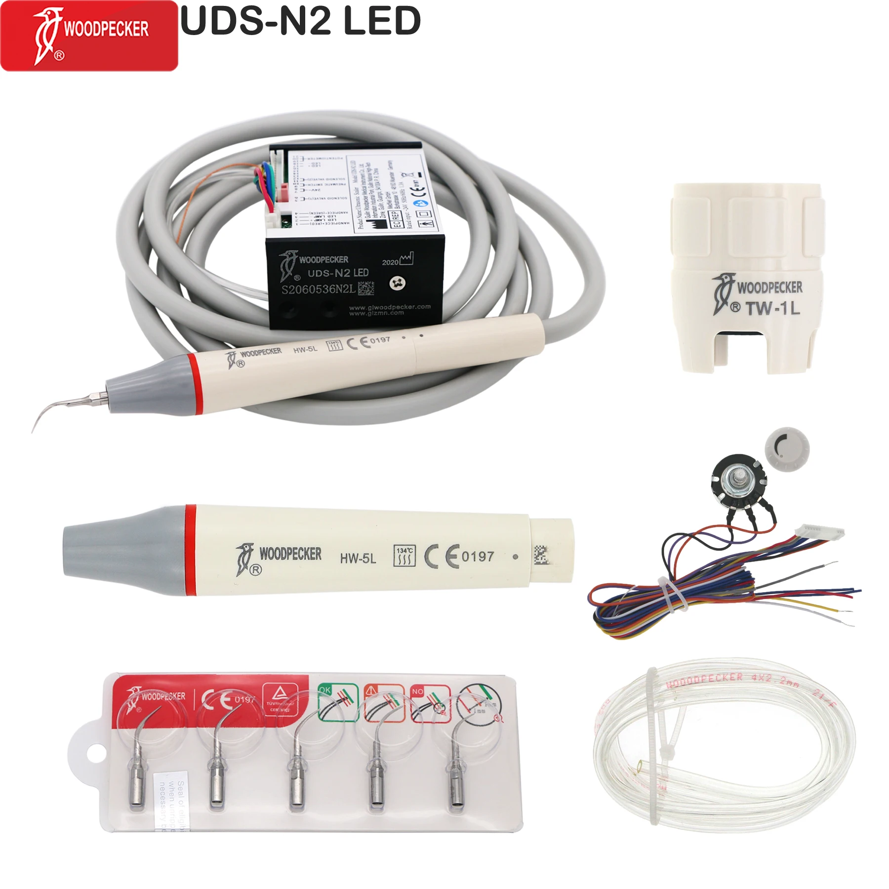Dental Built in Ultrasonic Scaler N2LED Fit EMS Woodpecker HW-5L Scaling handpiece Tips Teeth Whitening Dentistry Tools