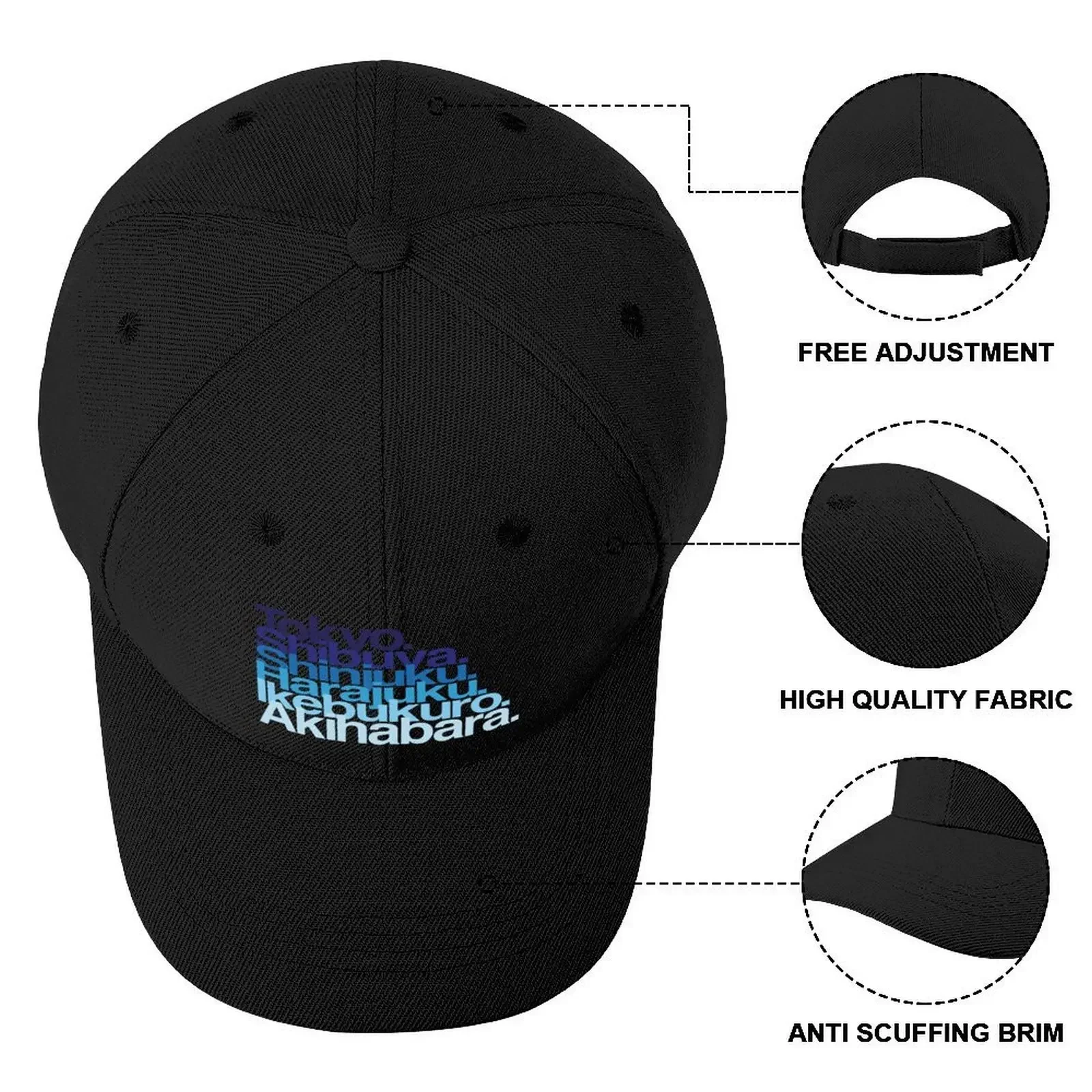 Tokyo Districts (blues) Baseball Cap Luxury Man Hat Streetwear Kids Hat funny hat Women's Hats For The Sun Men's