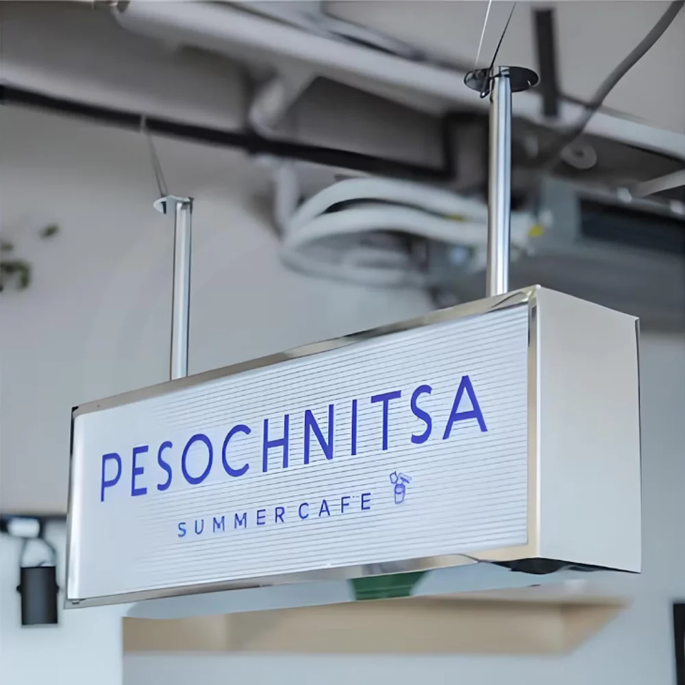 Waterproof Custom LED Light Box for Business Outdoor Signage Acrylic Double Sided Storefront Wall Hanging Display