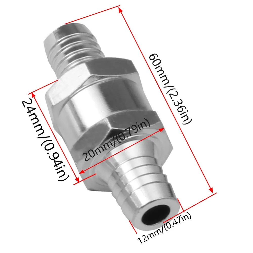 صمام فحص الوقود من سبائك الألومنيوم ، اتجاه واحد لا يعود الوقود ، أنظمة وقود منخفض الضغط الكربوراتور ، ديزل بترول ، 6 ، 8 ، 10 ، 12 #6