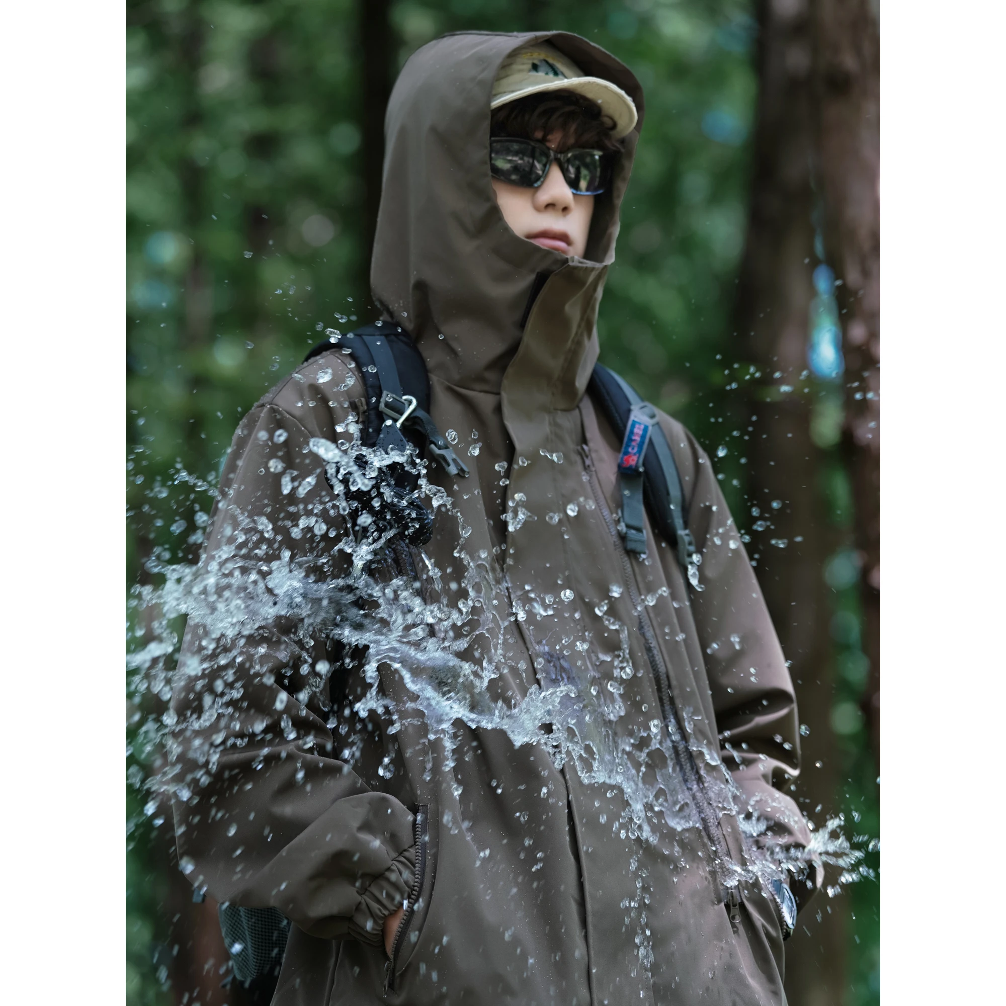 

Men's Tee-Proof Jaet Loose Fit Spring Autumn Outdoor Windproof Waterproof Hiking Clothing American Sle Casual Coat