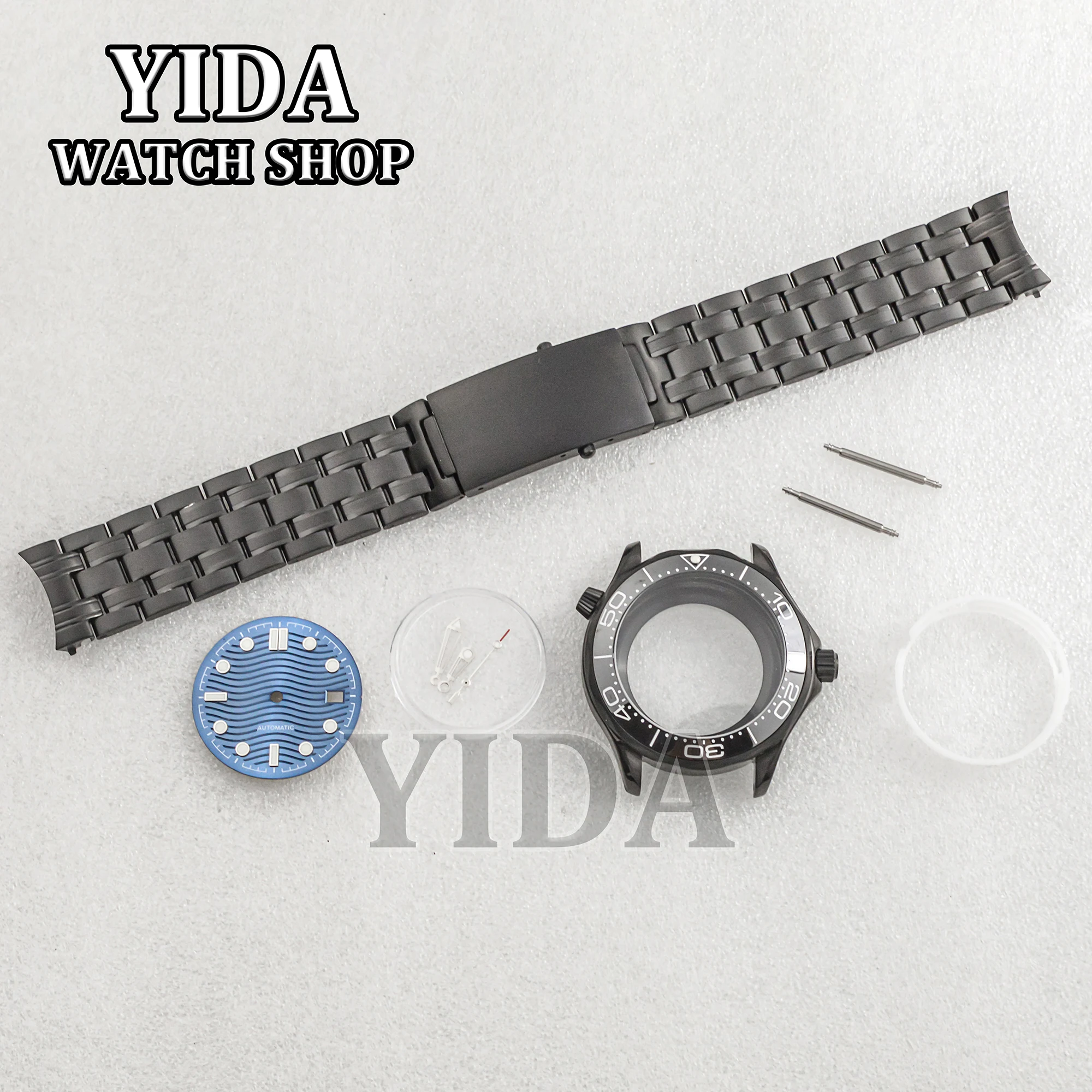 Voor Seamaster 300 NH35 NH36 Horlogekast Band Accessoires Wijzerplaat Bezel Ring Cover Roestvrij Staal 31 Mm Gezicht Lichtgevende Pointers onderdelen