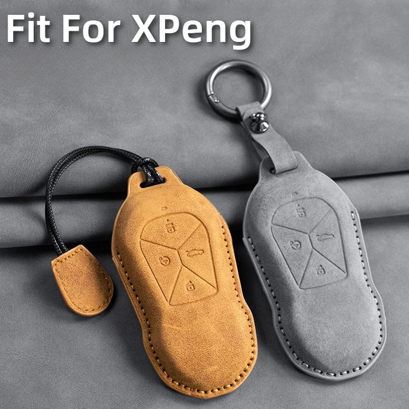 

Fit For XPeng G6 G9 Mona M03 X9 P5 P7 Plus Car Key Card Holder Smart Card Case Suede Protective Shell