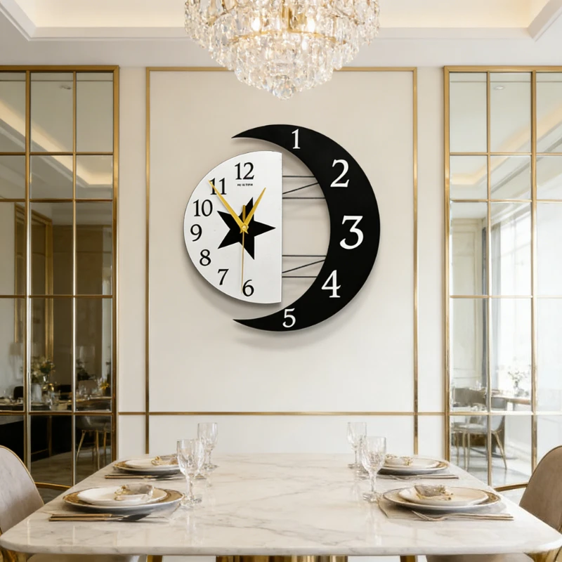 

Modern Creative Decorative Wall Clock Living Room Mute Digital Clock Simple And Stylish Household Wall Clock Home Decor Items