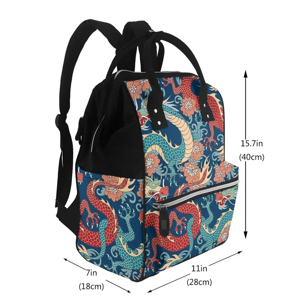 Chinese Dragon (4) Student Backpack School Bag Hiking Travel Daypack for Men Women Bookbag Shoulder Bags