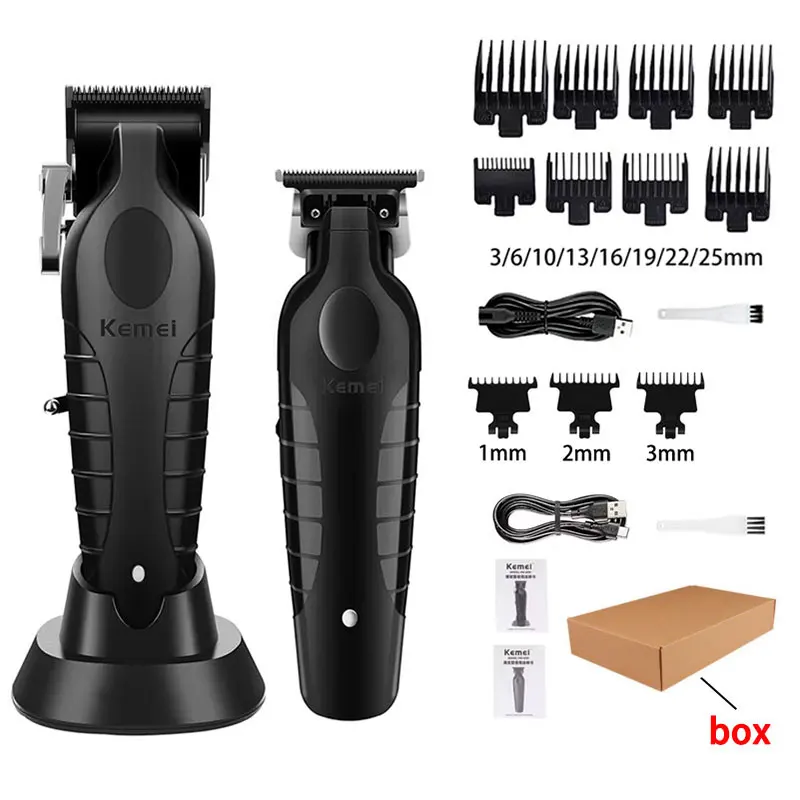 Kemei KM-2296 KM-2299 KM-1102 Tondeuse Kit Heren Elektrisch Scheerapparaat Tondeuse Machine Professionele Haar Snijmachine - afbeelding 1