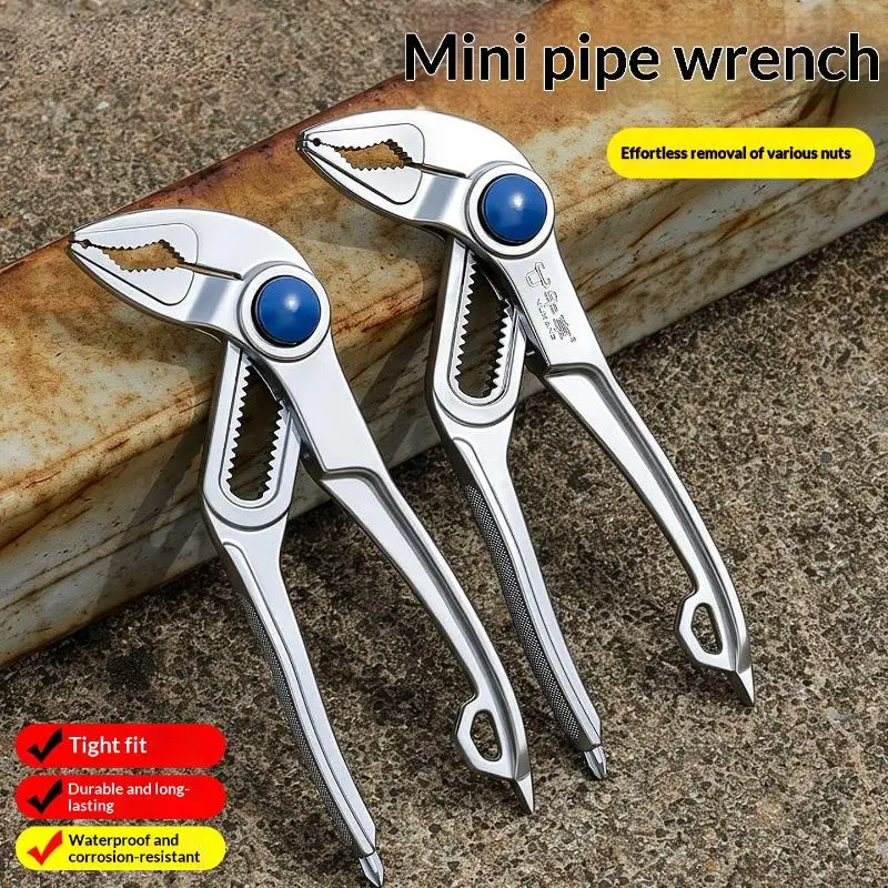 4inch Mini Groove Joint Pliers Push Lock V Jaw Adjustable Multi Grip Hand Tool for Car Auto Repair Mechanic Workshop