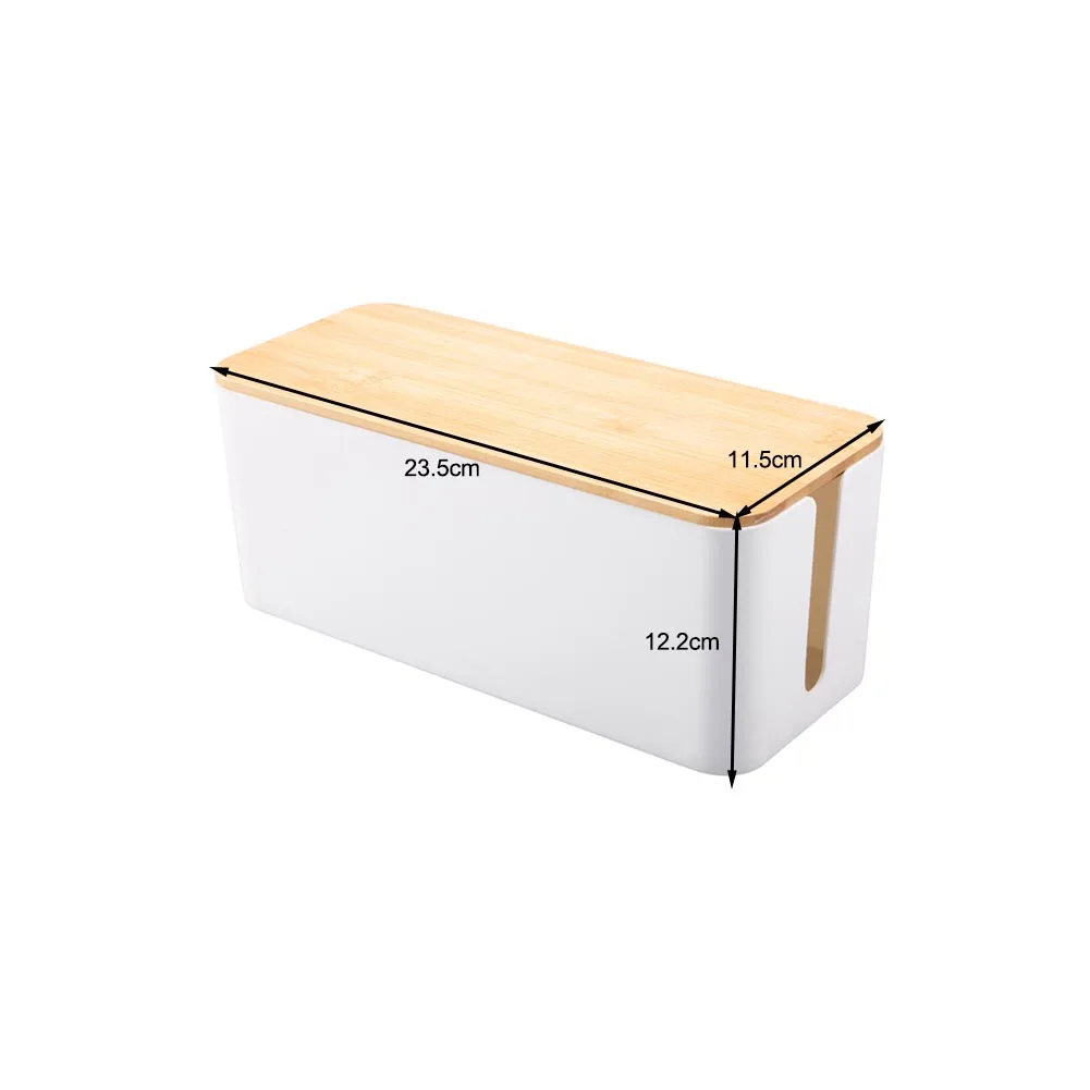 

32 X 13.5 X 13 Cm Cable Organizer Box Cord Concealment Home Office Organizer Waterproof Construction Customizable Organization