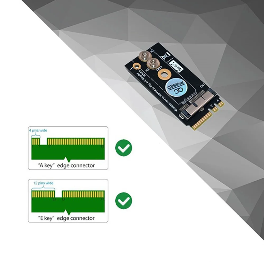 Adaptador WiFi BCM94360CS2 BCM 943224 PCIEBT2 12 + 6Pin para NGFF Key A/E M.2 Cartões WiFi Adaptador WiFi Placa de rede para Mac