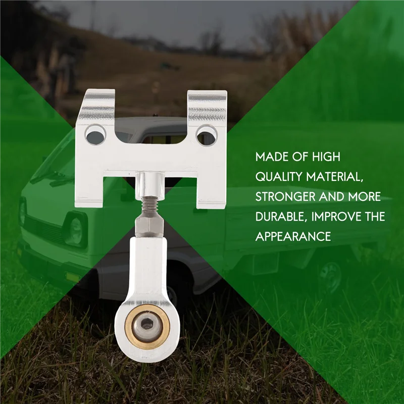 Taza de dirección de Metal, brazo oscilante superior e inferior, bloque de giro deslizante de dirección para asiento WPL D12 1/10 RC, piezas de mejora de coche