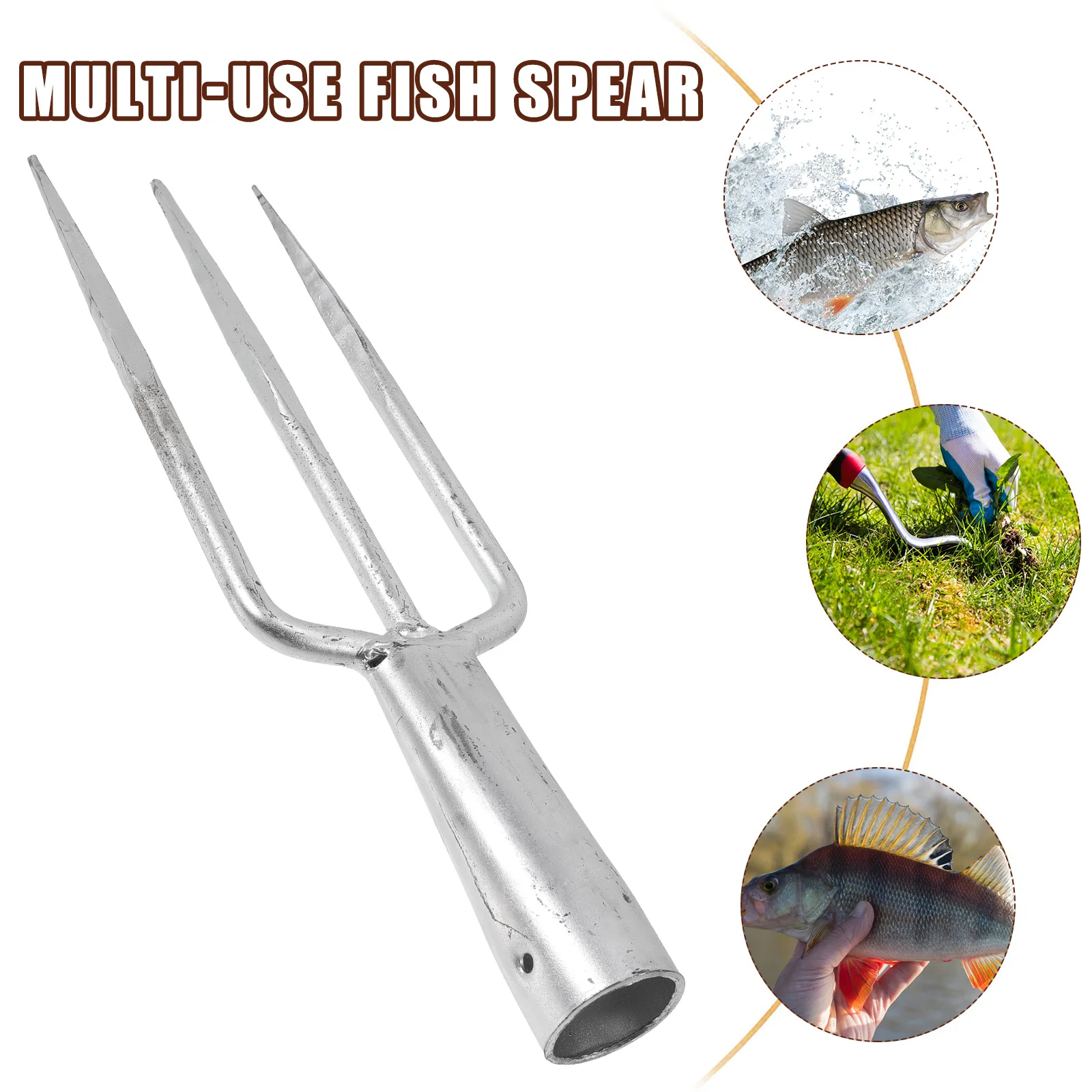 Multi-use Fork Tip Fishing Tool Practical Gardening Weeder Fork toasting fork for log burner