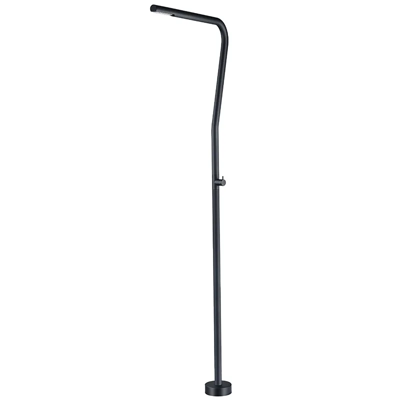 

Black Outdoor Floor Standing Shower Column Stainless Steel Shower Beach Home Villa Shower Set
