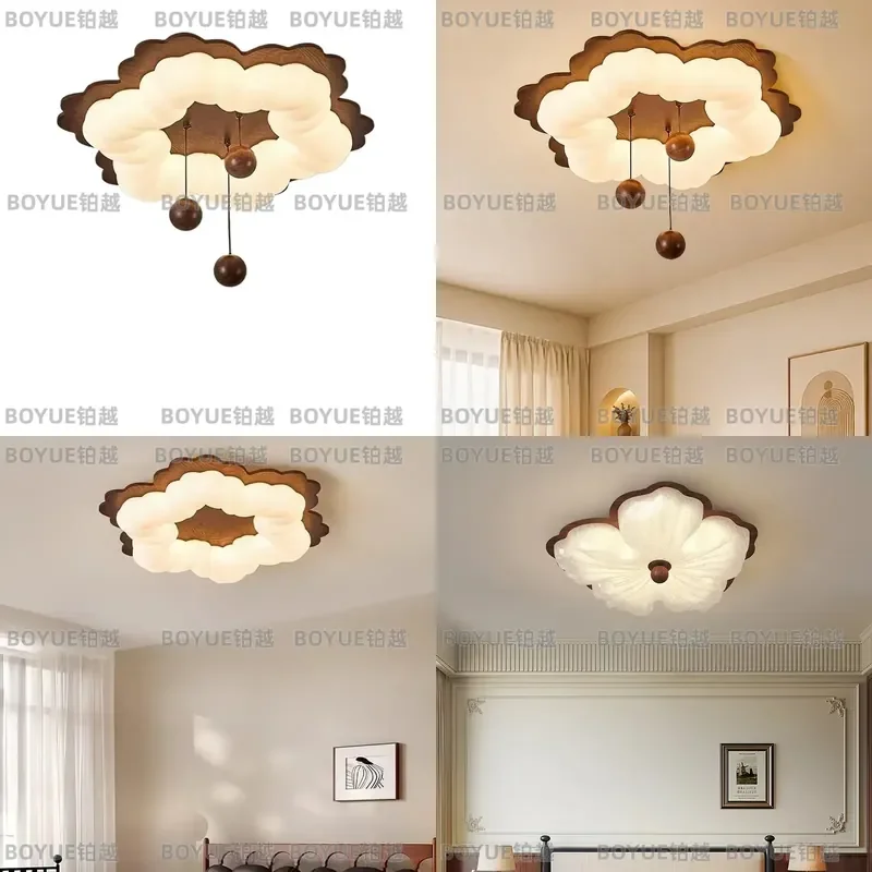 French Medieval Style Bubble Ceiling Lamp for Eye Protection Creative Art Warm Light Fixture for Children's Bedroom