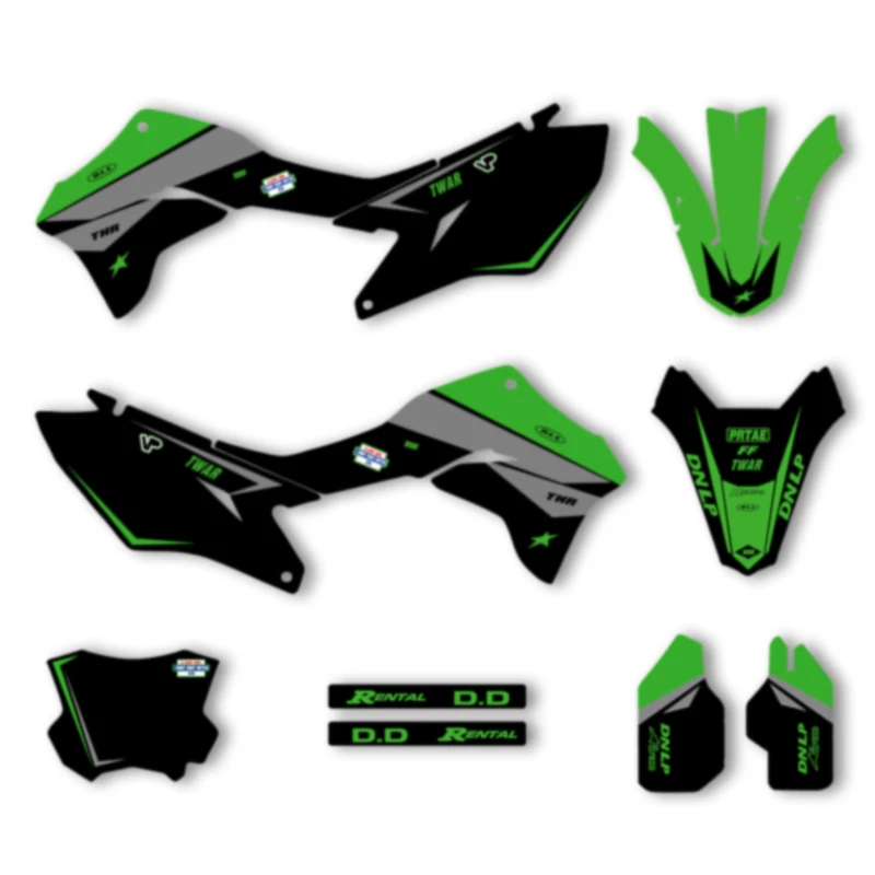 

DSMTECH Graphics Background Decals Stickers For Kawasaki KLX 300R 2020 2021 2022 2023 KLX 300R 001