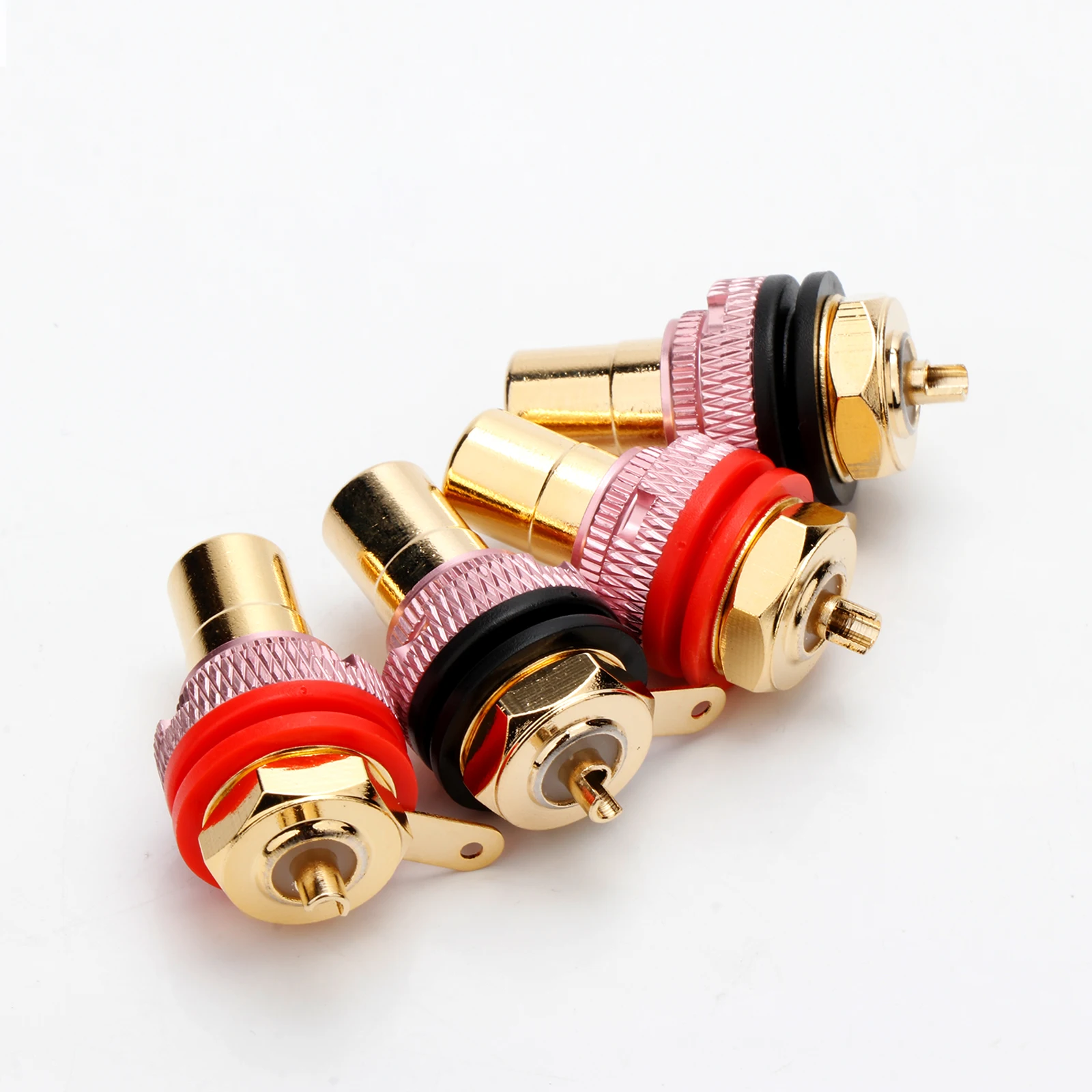 高品質 RS3014 金メッキ RCA メスコネクタソケットシャーシパネルマウントメスアダプタソケット HiFi オーディオプラグ