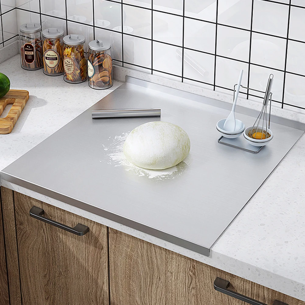 

Food Grade Cutting Board Large Pastry Cutti̇ng Vegetable Bread Boards for Kitchen Stainless Steel Kneading