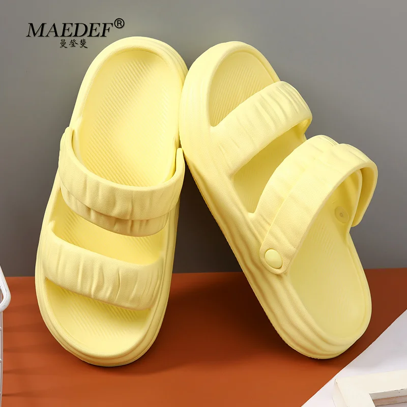 Summer Women's Slippers High Quality Outdoor Beach Sandals EVA Casual Flat Platform Comfortable Sandal Women Thick Soled Shoes