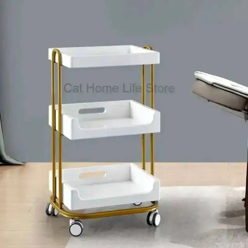 

Beauty for Furniture Cart Hairdressing Professional Salon Stroller the Workshop Trolley Without Tool Beautician Hair Storage Bar