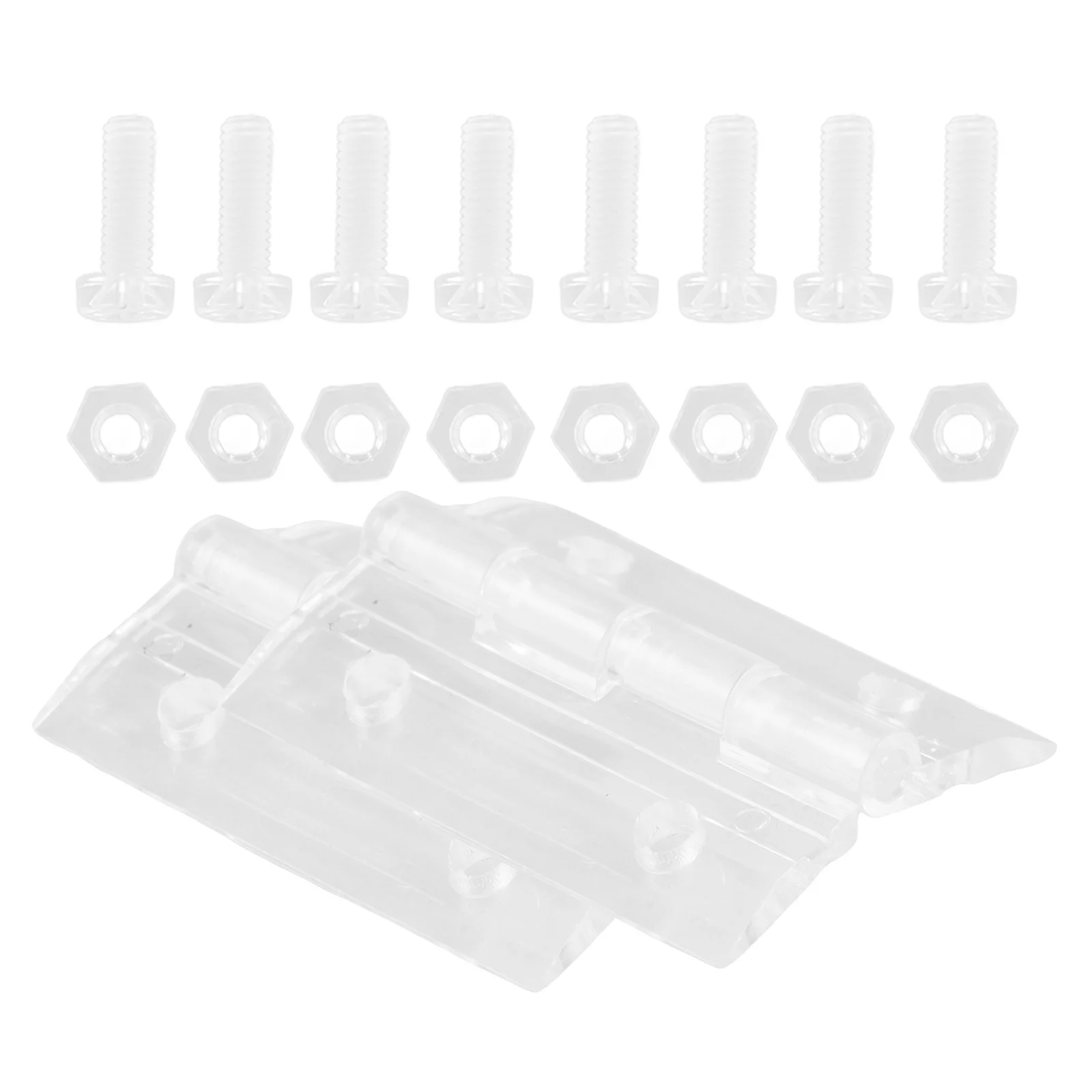 2 مجموعة مفصلة أكريليك لباب الخزانة المفصلي المستمر لا أدوات المطلوبة مادة الكمبيوتر القوية لصندوق الأدراج مفصلات صغيرة حرفية