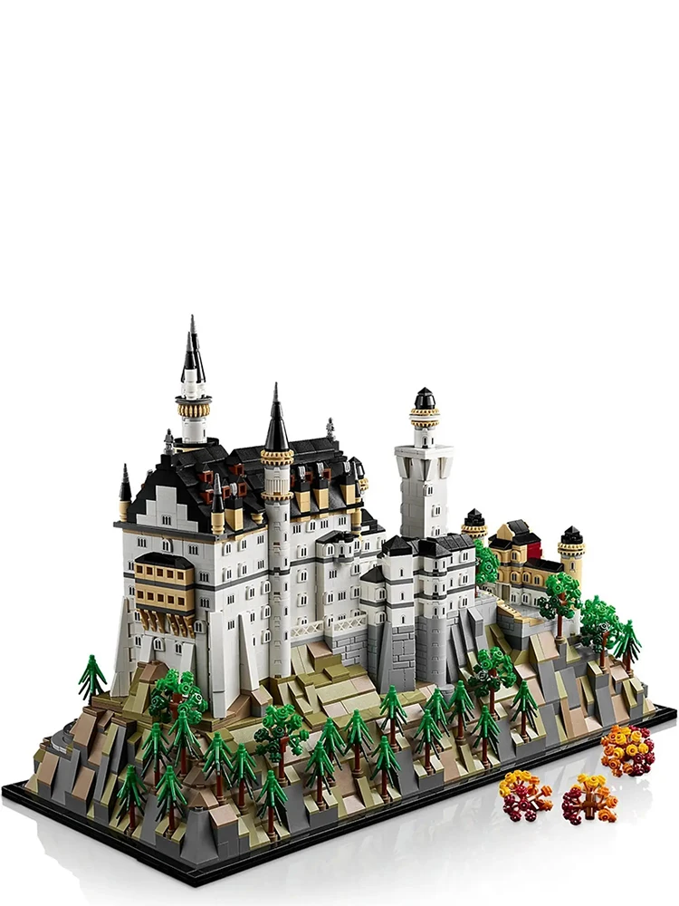 3455 stuks Neuschwanstein Kasteel Bouwstenen Volwassenen Architectuur Bricks Model Speelgoed Kerstcadeaus Compatibel Met Set 21063 - afbeelding 2