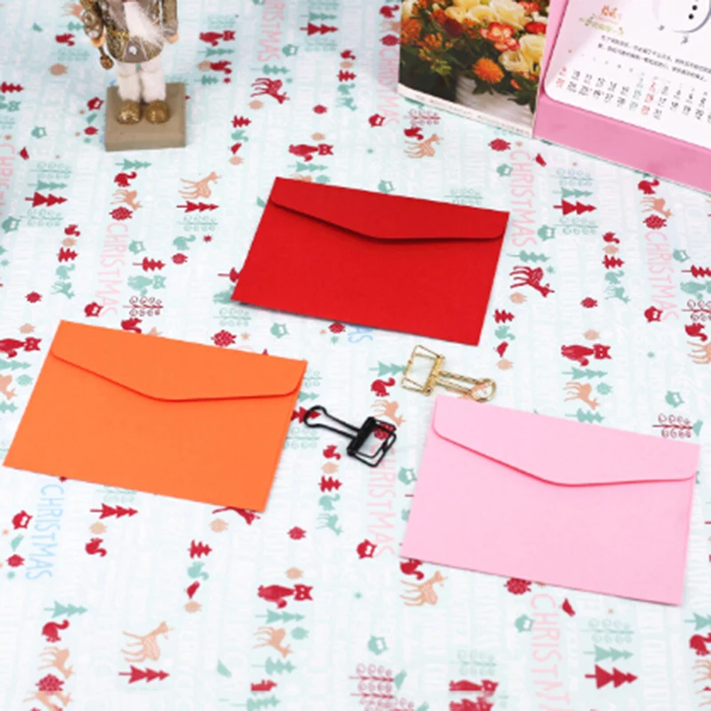 10 Pcs Candy Coloured Envelopes Card Wedding Y Invitation Packaging Paper Bags Creative Kraft Blank Small Envelopes