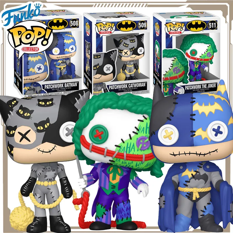 

Funko POP Original Batman DC Anime Figure PATCHWОRK CATWOMAN THE JOKER Action Figure Toys for Boys Girls Kids Gift Ornaments